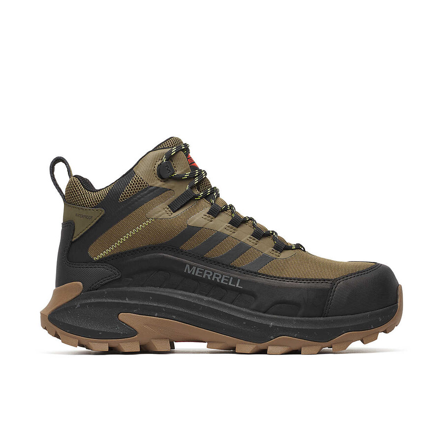 męskie wodoodporne buty robocze moab speed 2 fx mid carbon fiber w kolorze oliwkowym