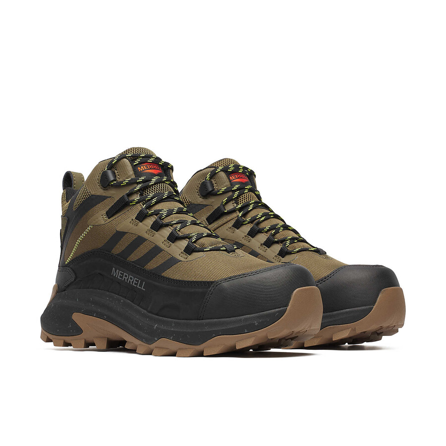 męskie wodoodporne buty robocze moab speed 2 fx mid carbon fiber w kolorze oliwkowym