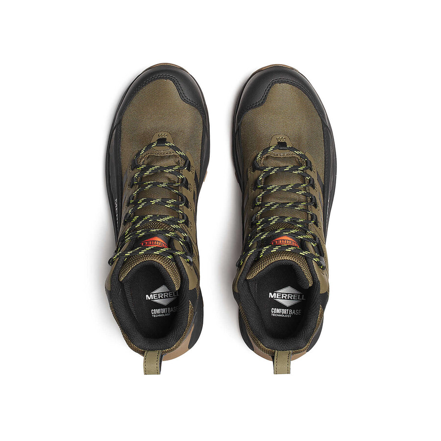 męskie wodoodporne buty robocze moab speed 2 fx mid carbon fiber w kolorze oliwkowym
