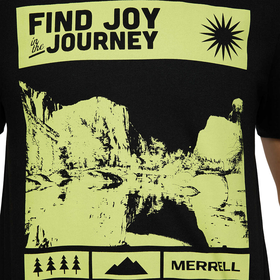 koszulka z grafiką „find joy – krótki rękaw czarna