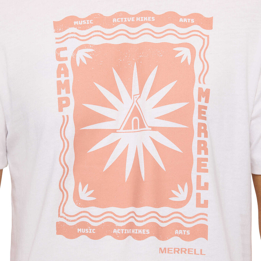koszulka z grafiką camp merrell – krótki rękaw biała