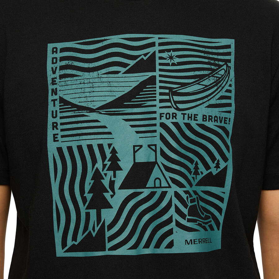 koszulka z grafiką adventure – krótki rękaw czarna