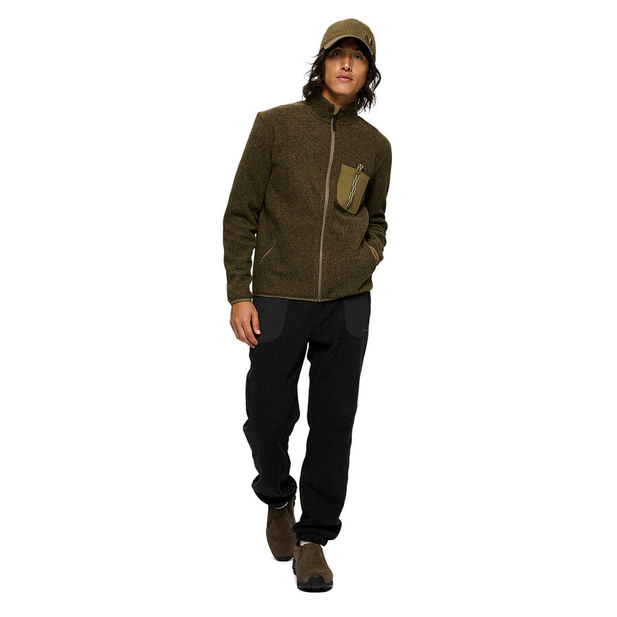 mężczyźni - bluza jungle fleece z zamkiem błyskawicznym - bluza z zamkiem błyskawicznym w kolorze ciemnego piasku