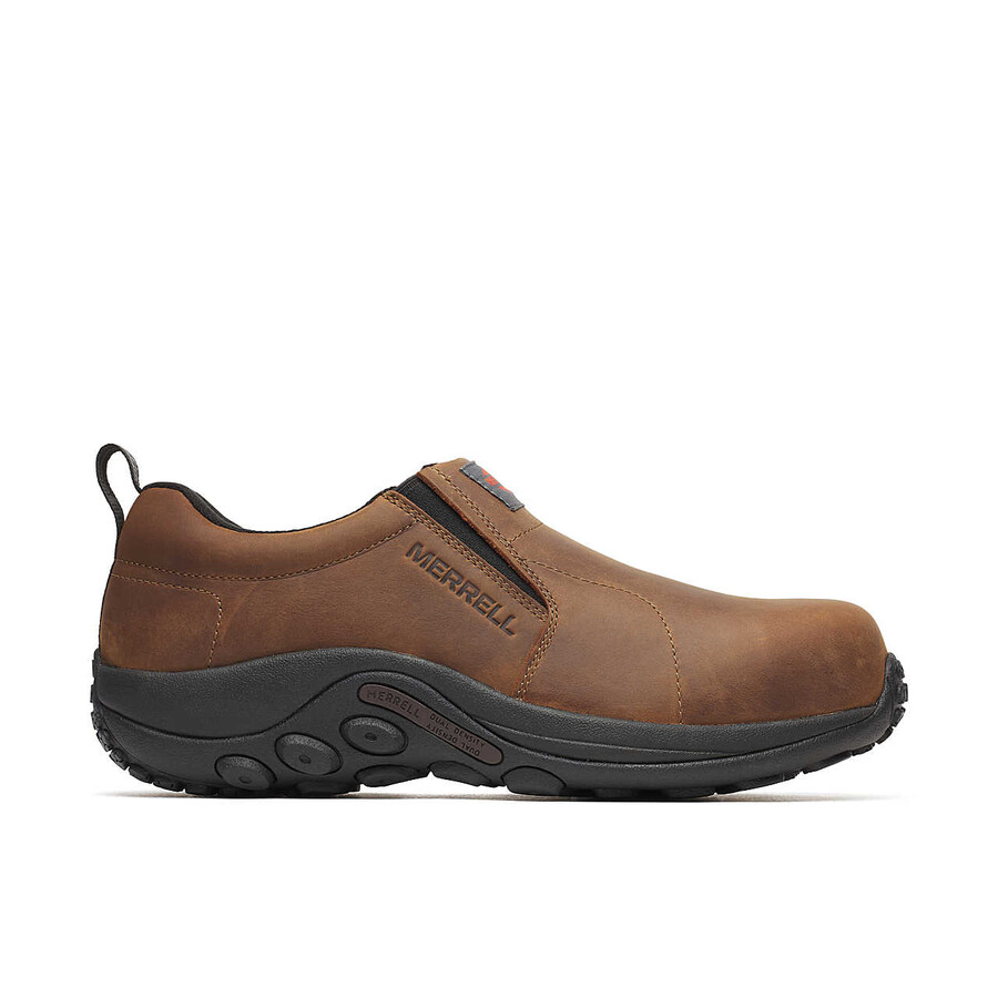 męskie - jungle moc leather hi-vis carbon fiber low wide width - slip ons brown