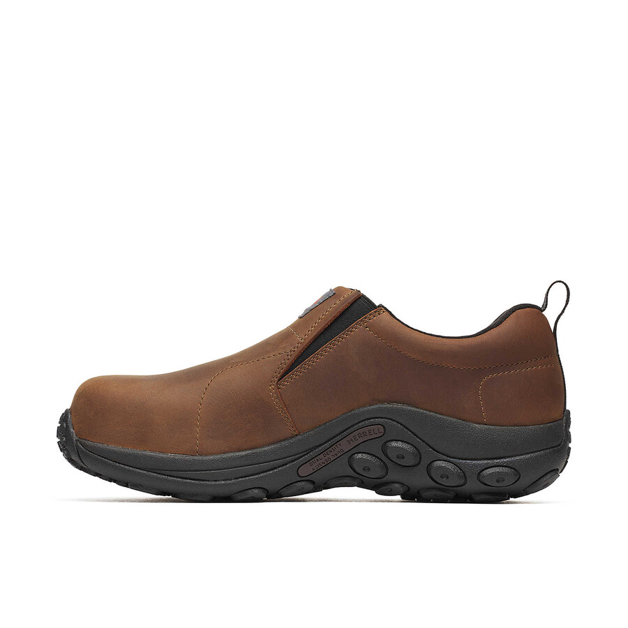męskie - jungle moc leather hi-vis carbon fiber low wide width - slip ons brown