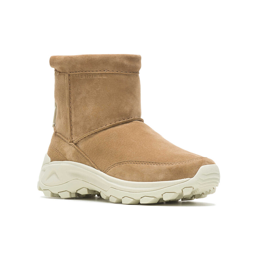 kobiety - zimowe buty typu pull-on - kamelowe