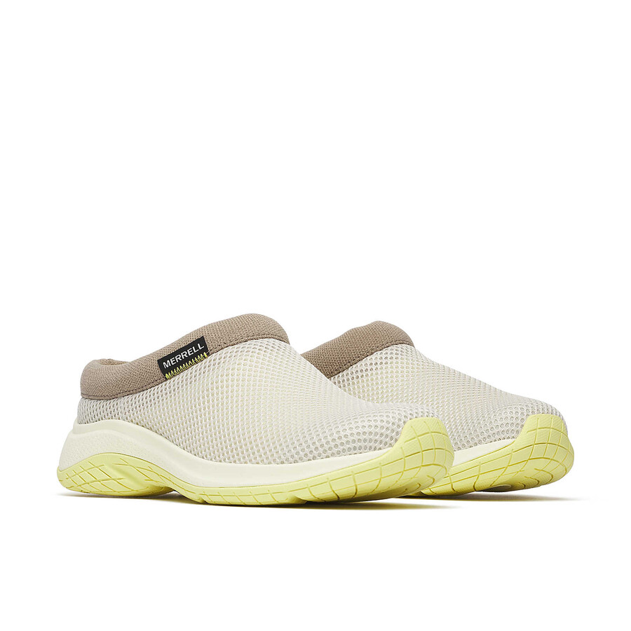 damskie - encore breeze 5 - buty wsuwane szaro-cytrynowy