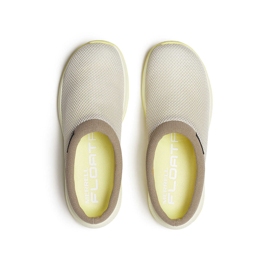 damskie - encore breeze 5 - buty wsuwane szaro-cytrynowy
