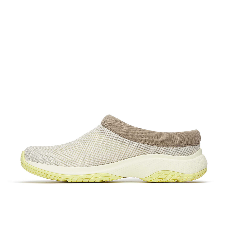 damskie - encore breeze 5 - buty wsuwane szaro-cytrynowy