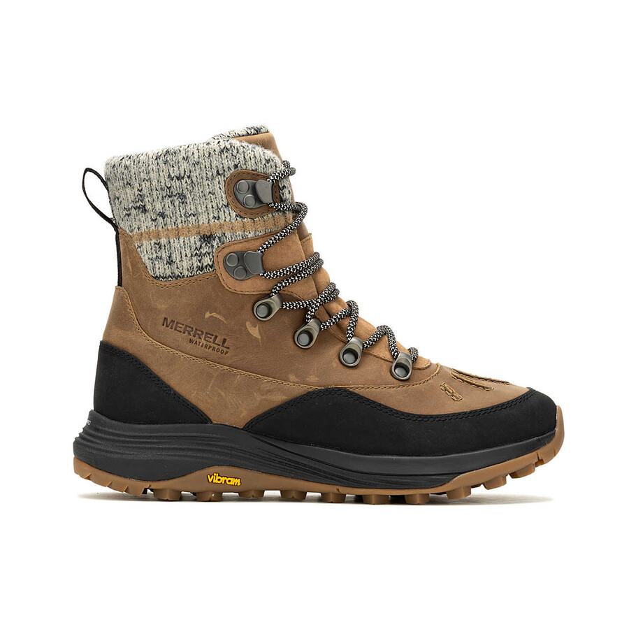 damskie zimowe buty trekkingowe siren 4 thermo mid zip wodoodporne w kolorze tytoniowym