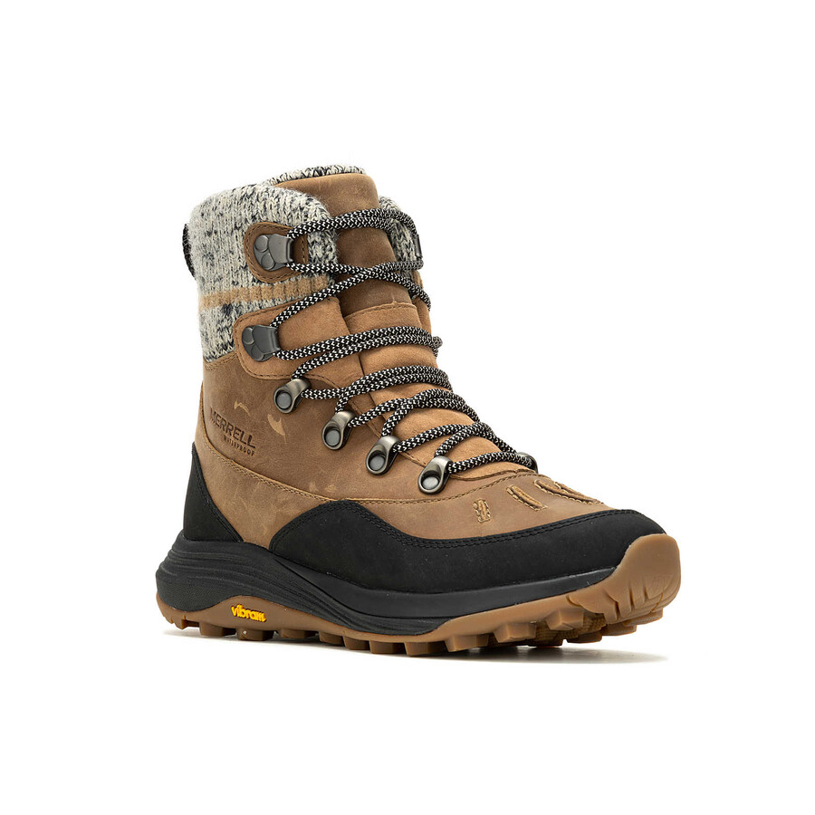 damskie zimowe buty trekkingowe siren 4 thermo mid zip wodoodporne w kolorze tytoniowym