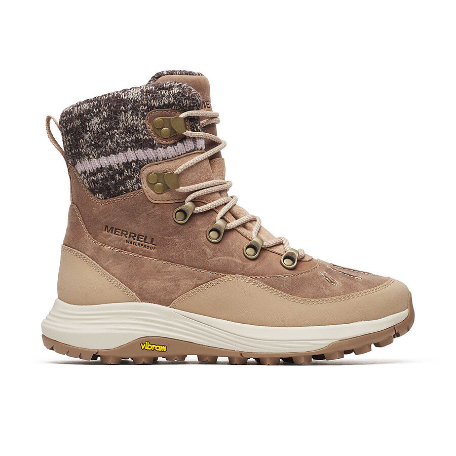 damskie zimowe buty trekkingowe siren 4 thermo mid zip wodoodporne w kolorze orzechowym