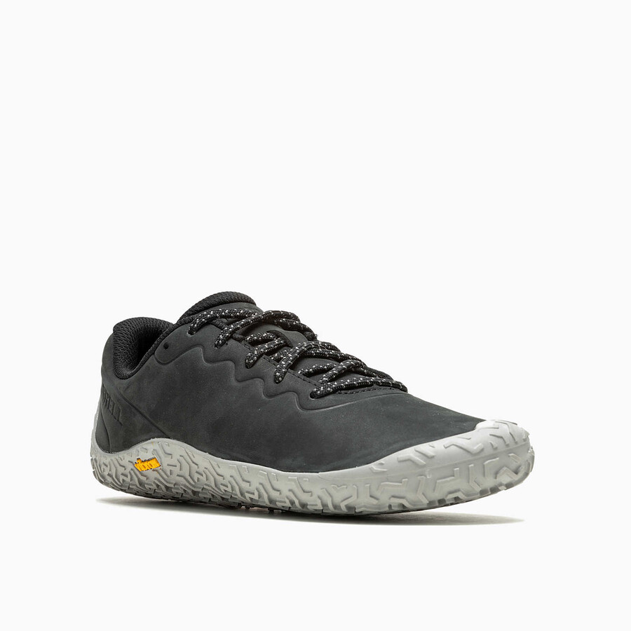 damskie skórzane buty barefoot vapor glove 6 w kolorze czarnym