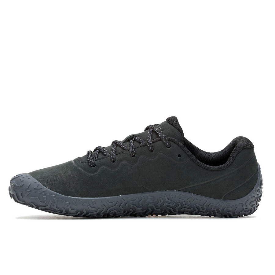 damskie skórzane buty barefoot vapor glove 6 w kolorze czarnymasfaltowym