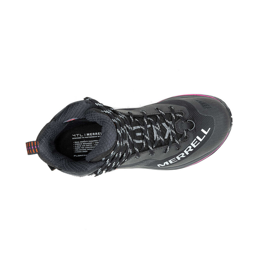 damskie zimowe buty trekkingowe mtl thermo rogue 4 mid gore-tex w kolorze czarnym wielokolorowym