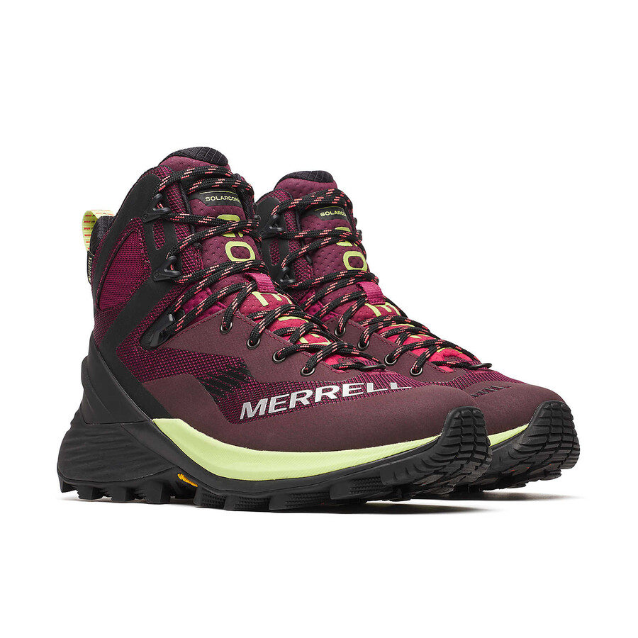 damskie zimowe buty trekkingowe mtl thermo rogue 4 mid gore-tex w kolorze karmazynowym