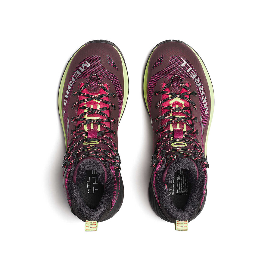 damskie zimowe buty trekkingowe mtl thermo rogue 4 mid gore-tex w kolorze karmazynowym
