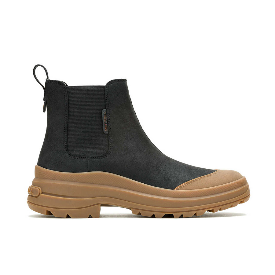 damskie wodoodporne casualowe buty harper pull on w kolorze czarnymgumowym