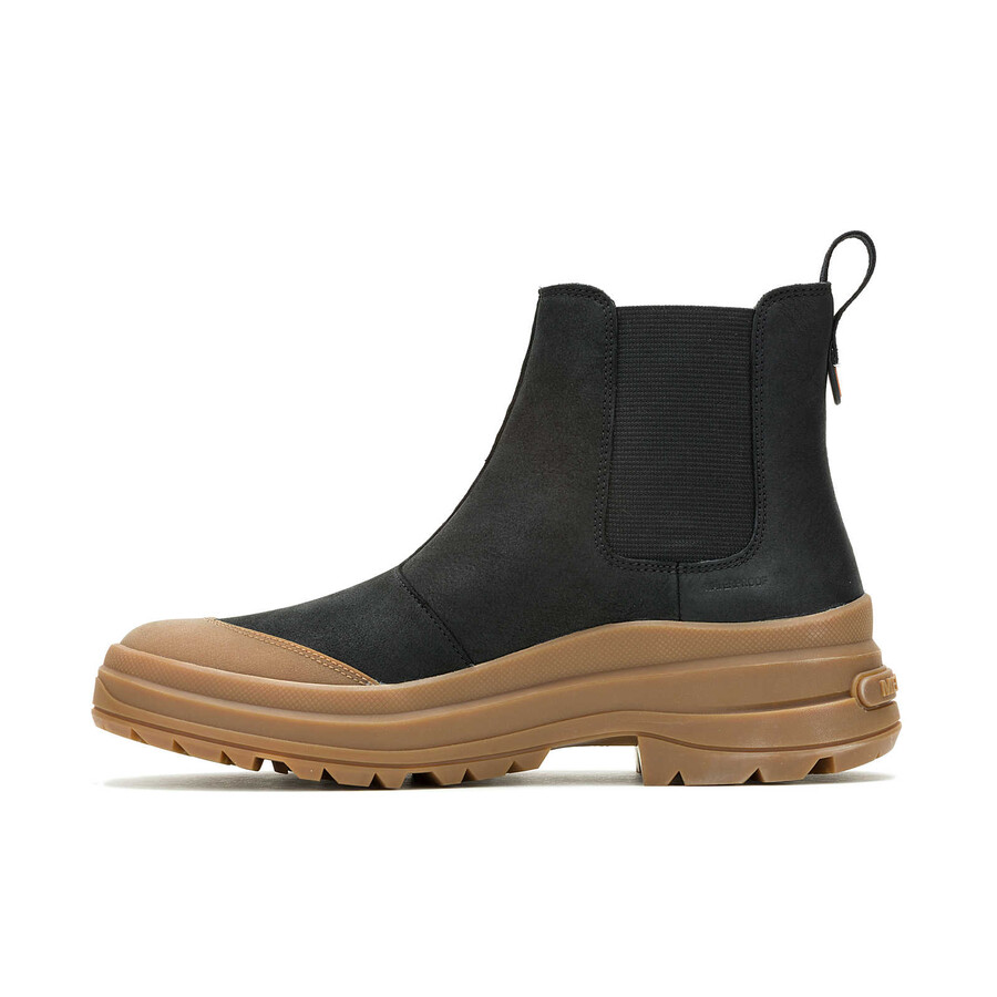 damskie wodoodporne casualowe buty harper pull on w kolorze czarnymgumowym