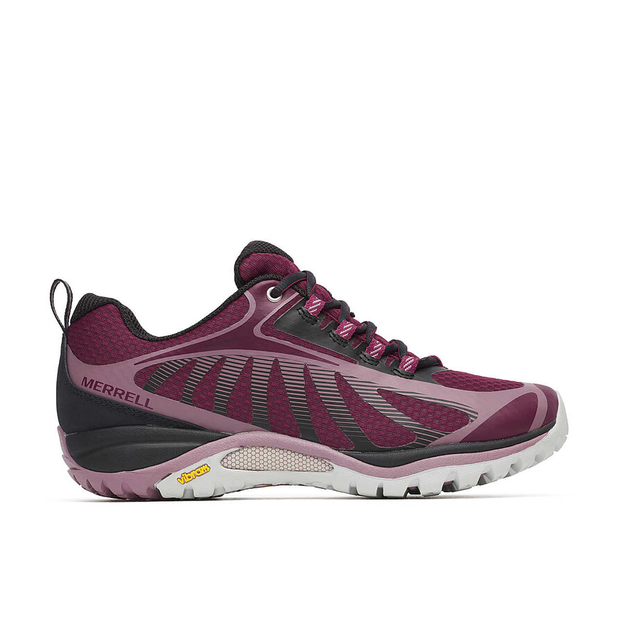 damskie wodoodporne buty trekkingowe siren edge 3 w kolorze czarnymkarmazynowym