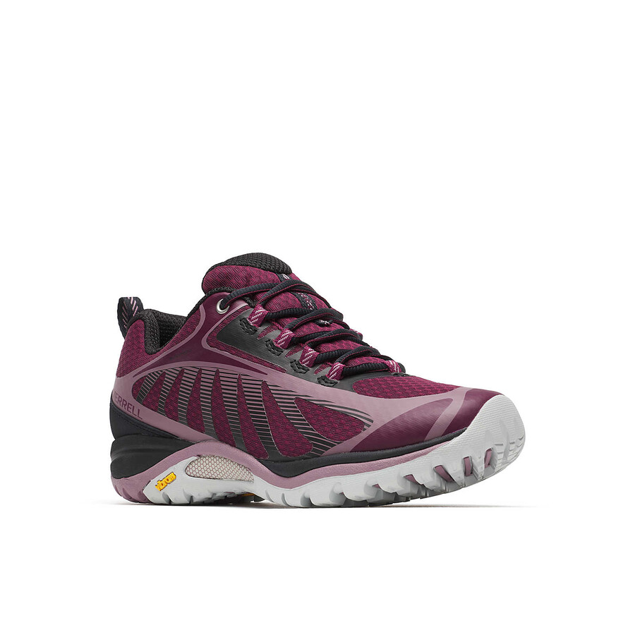 damskie wodoodporne buty trekkingowe siren edge 3 w kolorze czarnymkarmazynowym