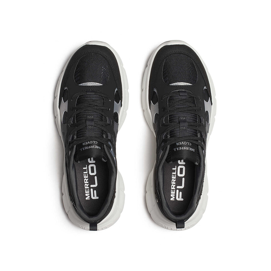 damskie - buty sportowe clover tech - niskie czarno-białe
