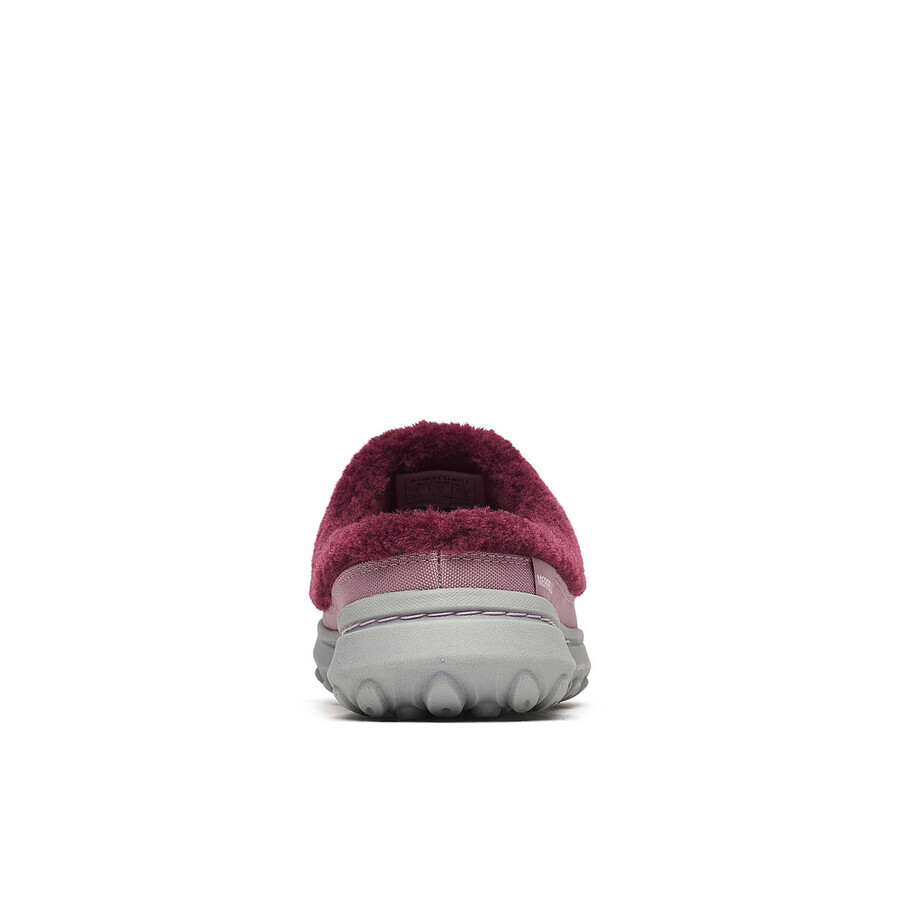 damskie półbuty hut moc 2 slide cozy casual slip ons dark cherry