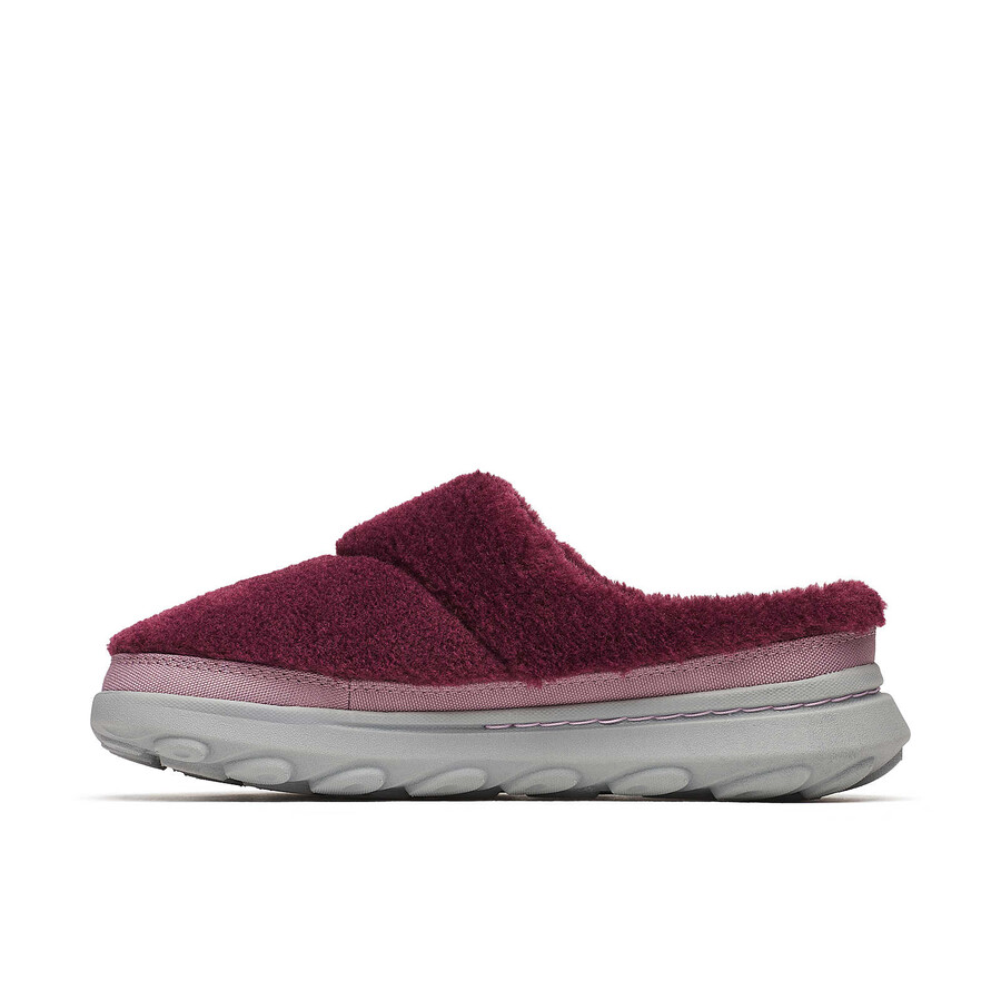 damskie półbuty hut moc 2 slide cozy casual slip ons dark cherry