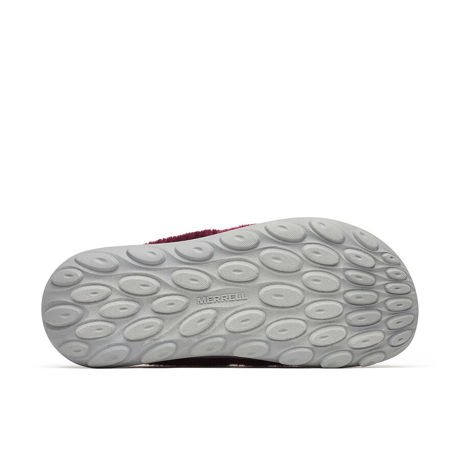damskie półbuty hut moc 2 slide cozy casual slip ons dark cherry