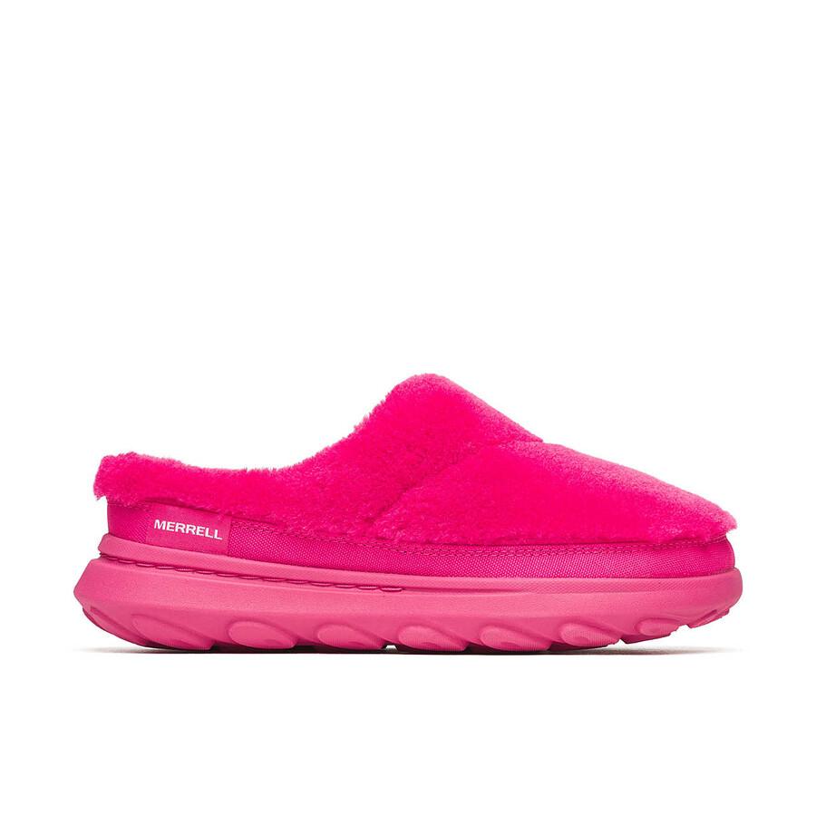 damskie półbuty hut moc 2 slide cozy casual slip ons w kolorze wiśniowym