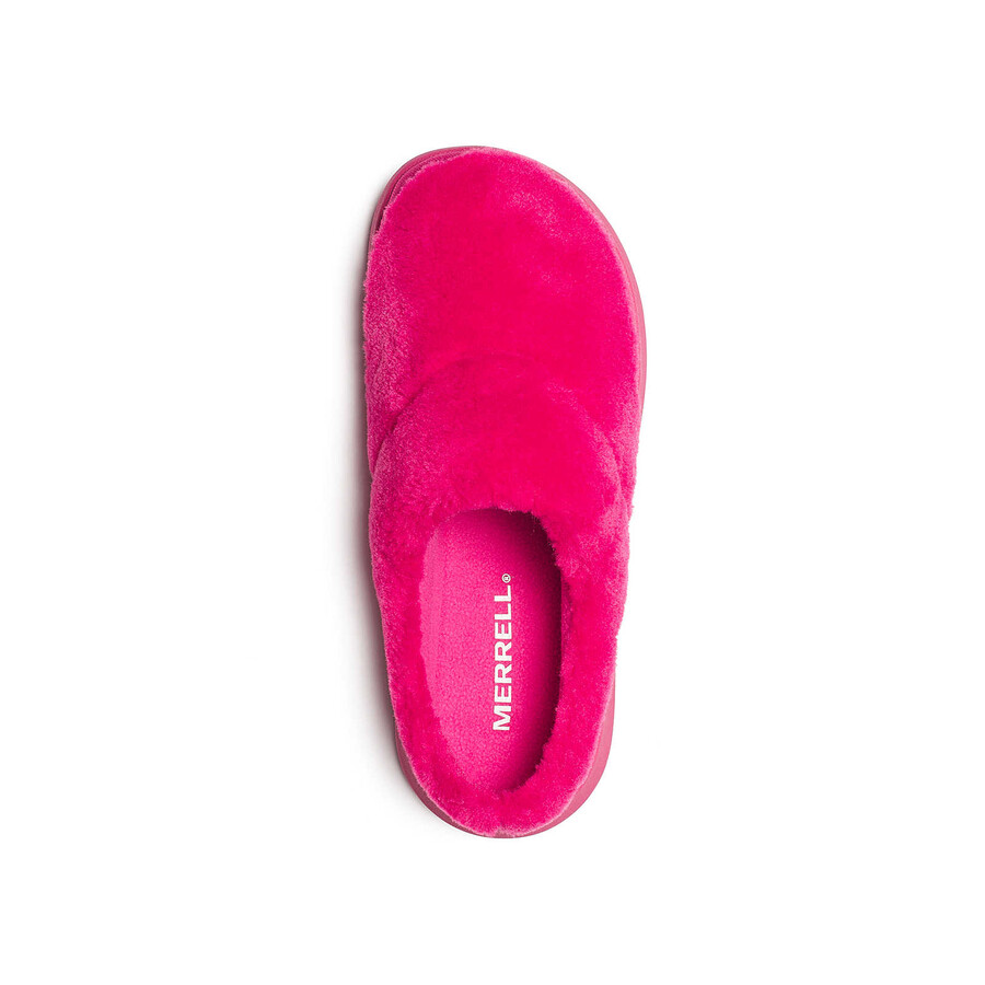 damskie półbuty hut moc 2 slide cozy casual slip ons w kolorze wiśniowym