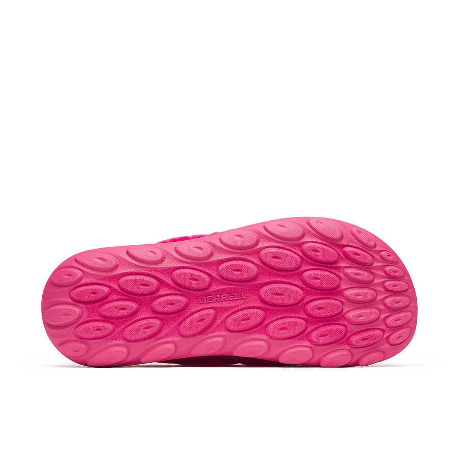damskie półbuty hut moc 2 slide cozy casual slip ons w kolorze wiśniowym