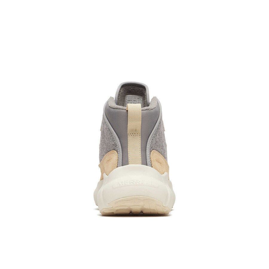 damskie wodoodporne codzienne buty clover mid wool w kolorze latte