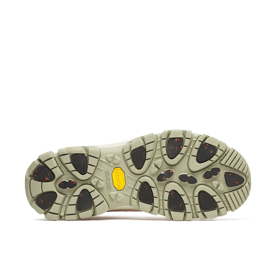 damskie zimowe buty trekkingowe thermo snow grip mid waterproof w kolorze skorupki jajka
