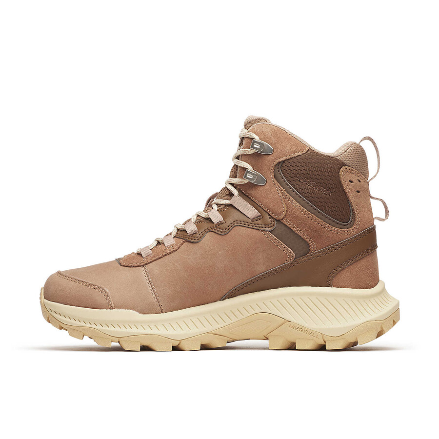 damskie zimowe buty trekkingowe speed strike 2 leather thermo mid wodoodporne w kolorze orzechowym