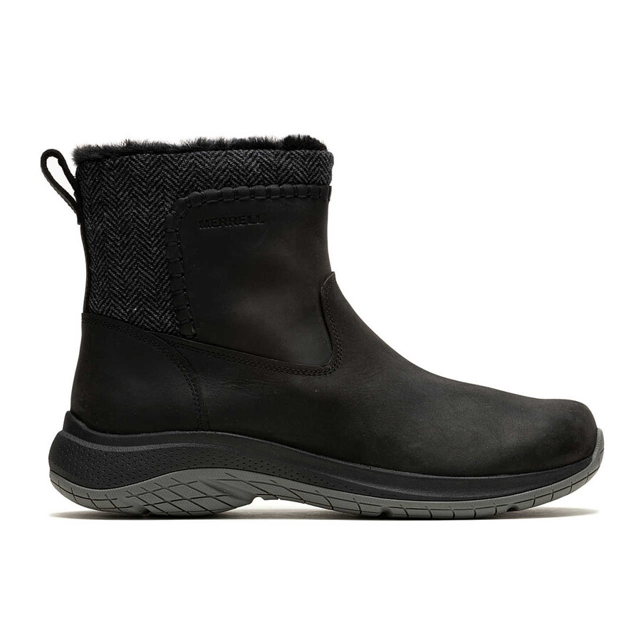 damskie zimowe buty casualowe encore ice 5 mid zip w kolorze czarnym