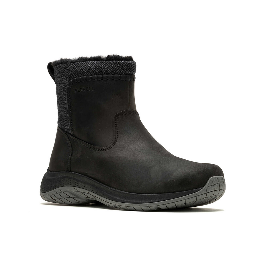 damskie zimowe buty casualowe encore ice 5 mid zip w kolorze czarnym