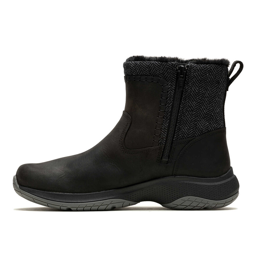damskie zimowe buty casualowe encore ice 5 mid zip w kolorze czarnym