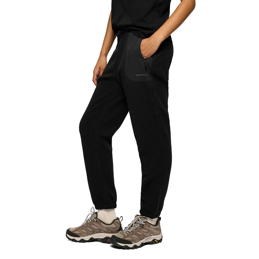 spodnie damskie jungle fleece jogger w kolorze czarnym