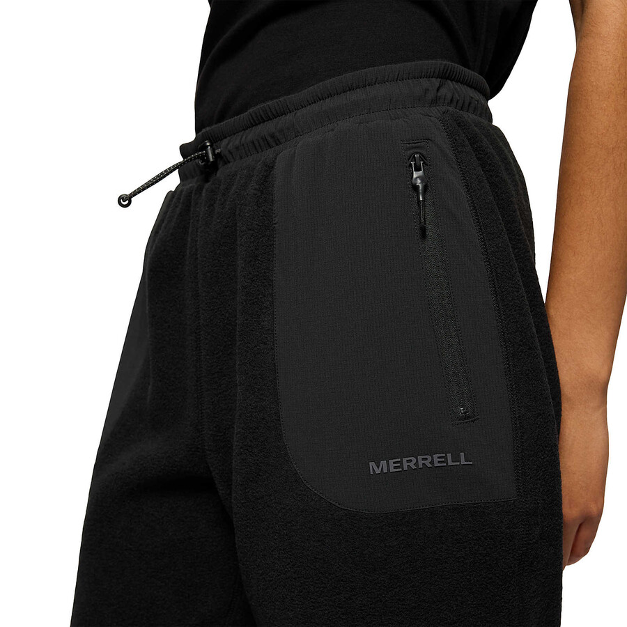 spodnie damskie jungle fleece jogger w kolorze czarnym