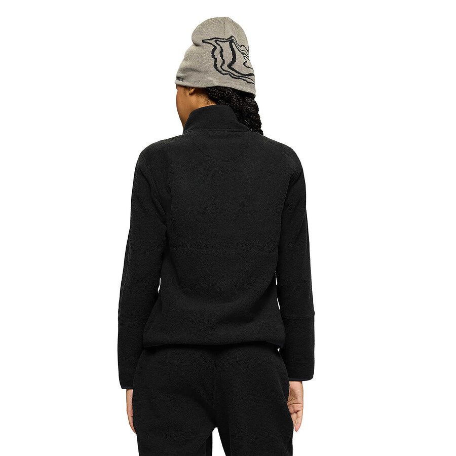 kobiety - bluza jungle fleece z zamkiem błyskawicznym - bluza z zamkiem błyskawicznym bez kaptura czarna