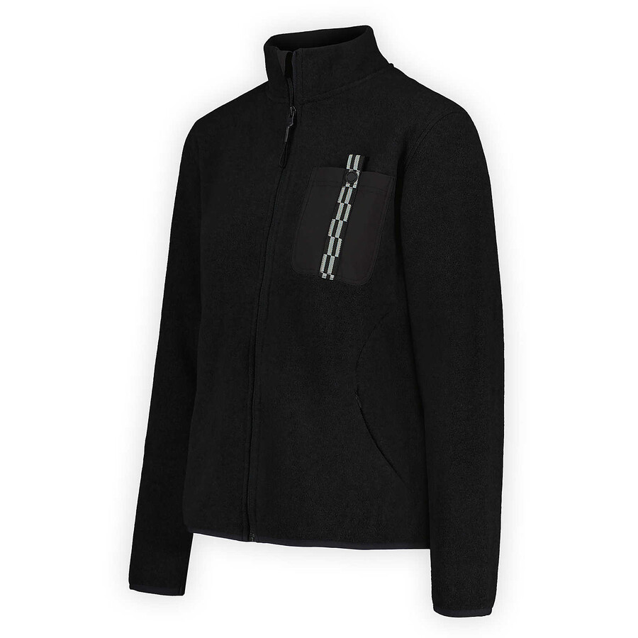 kobiety - bluza jungle fleece z zamkiem błyskawicznym - bluza z zamkiem błyskawicznym bez kaptura czarna