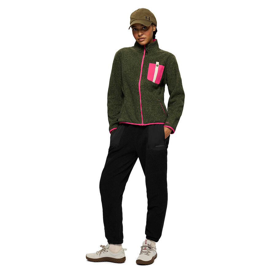 kobiety - bluza jungle fleece z zamkiem błyskawicznym - bluza z zamkiem błyskawicznym bez kaptura iguanabeetroot