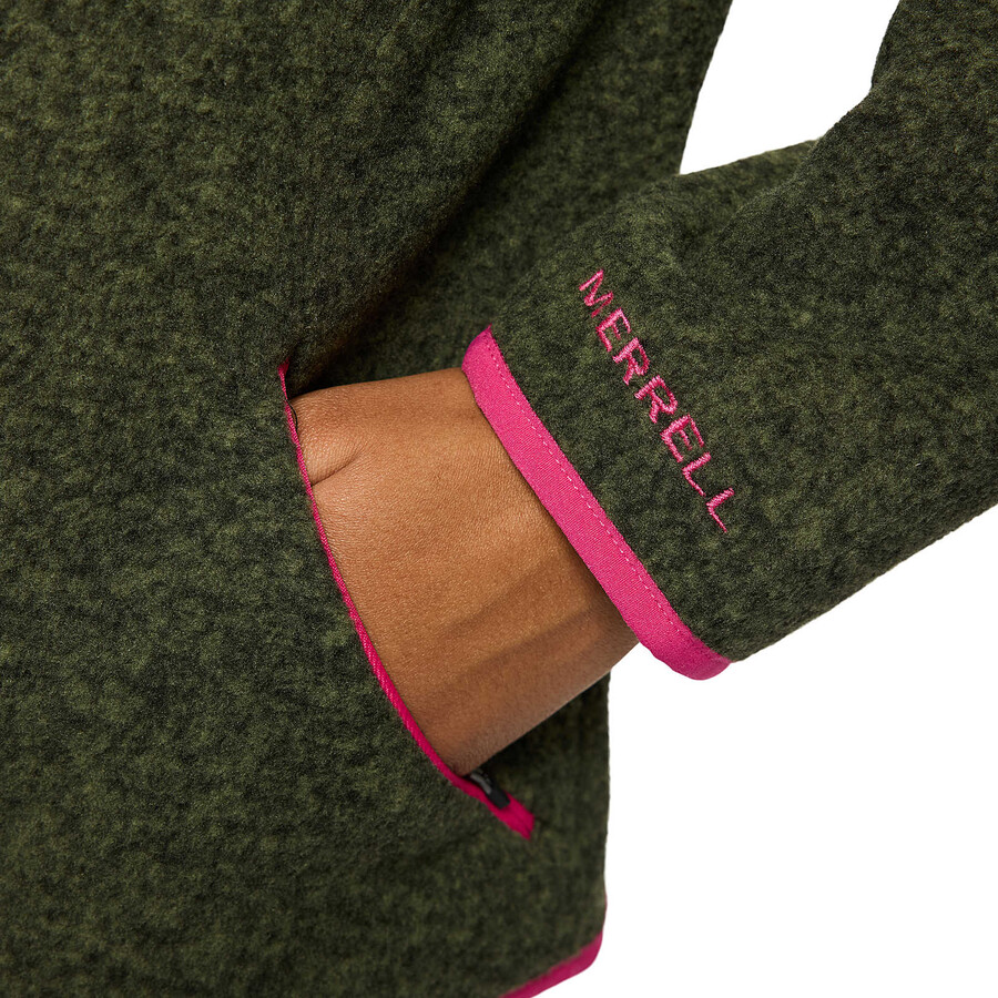 kobiety - bluza jungle fleece z zamkiem błyskawicznym - bluza z zamkiem błyskawicznym bez kaptura iguanabeetroot
